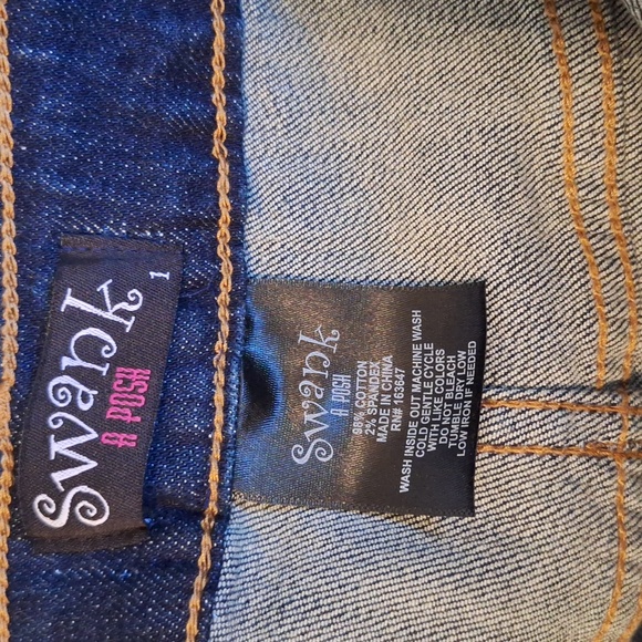 SWANK High Rise Ripped & Distressed Skinny Leg Jean.  Size 1 - Picture 12 of 13